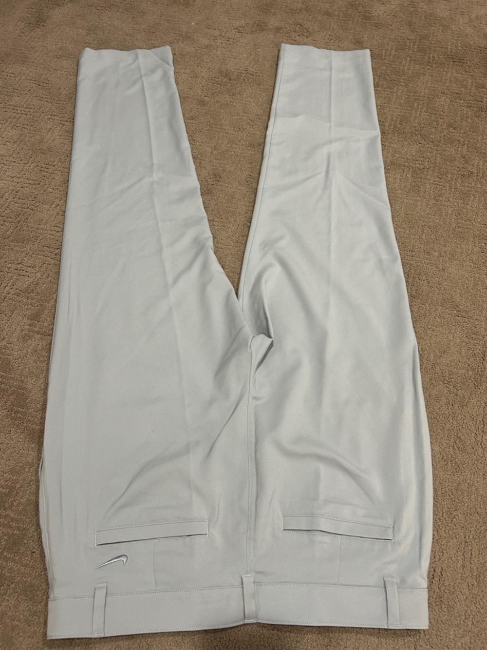 Nike Men’s Light Gray Athletic Sweatpants with Swoosh